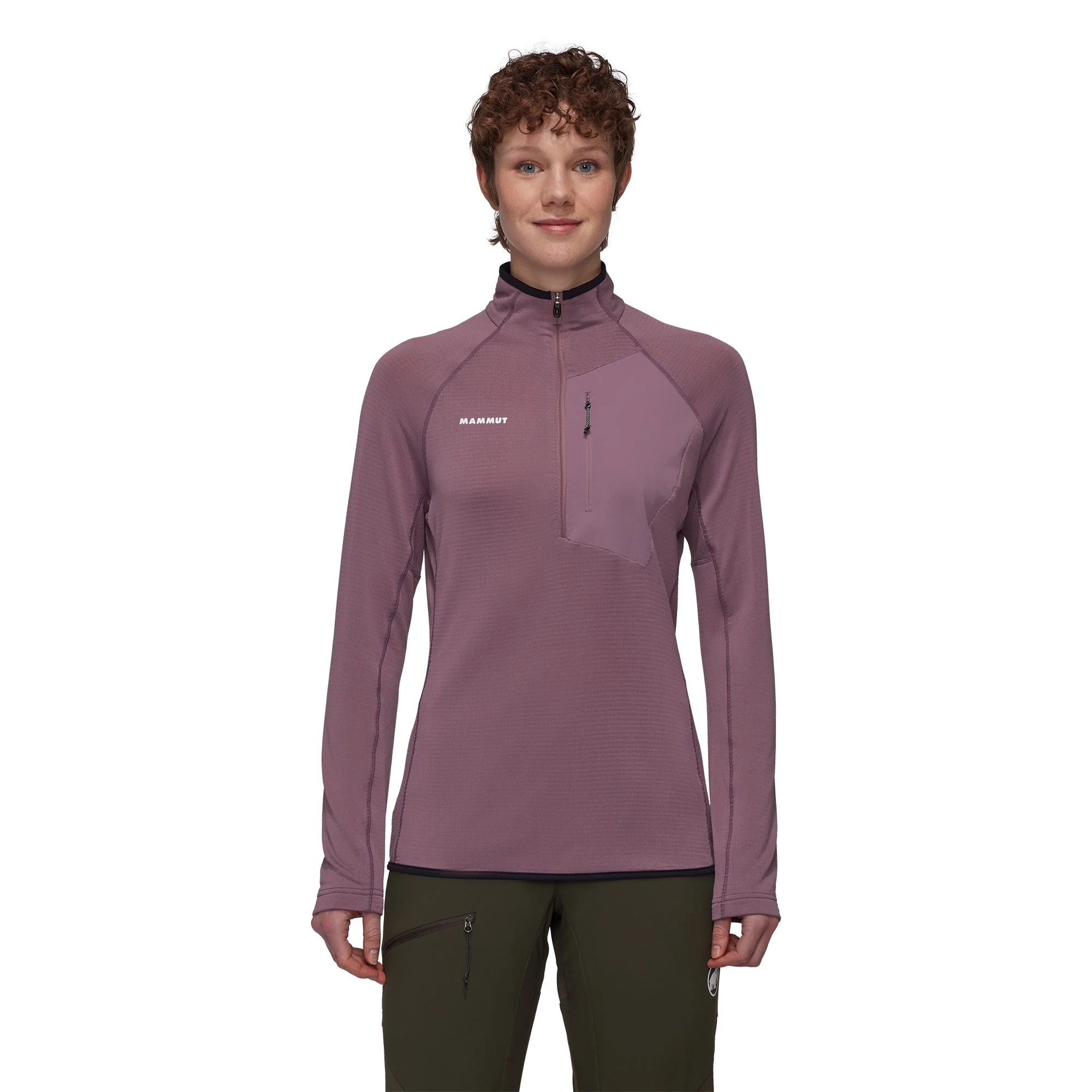 Aenergy Light ML Half Zip Pullover Womens - Flux-Black - Image 2