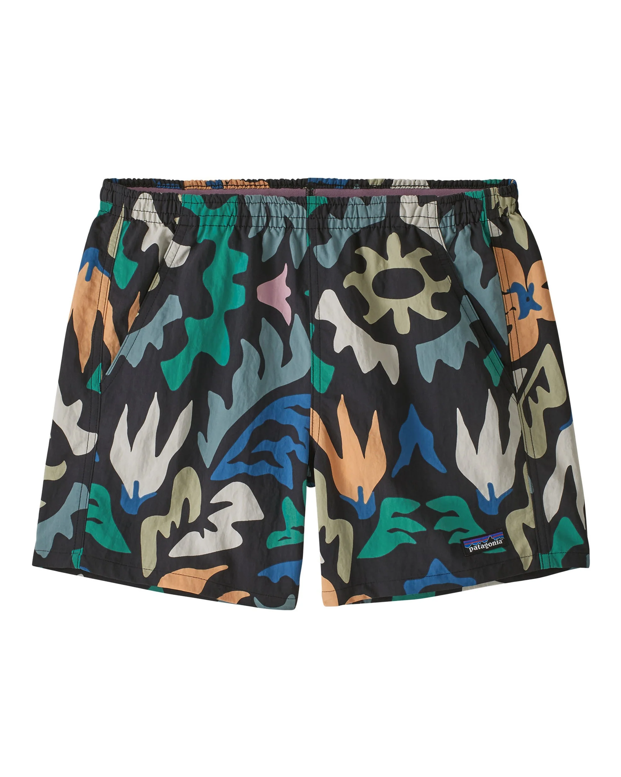 Baggies Shorts 5 Inch Womens - Kaleido: Black