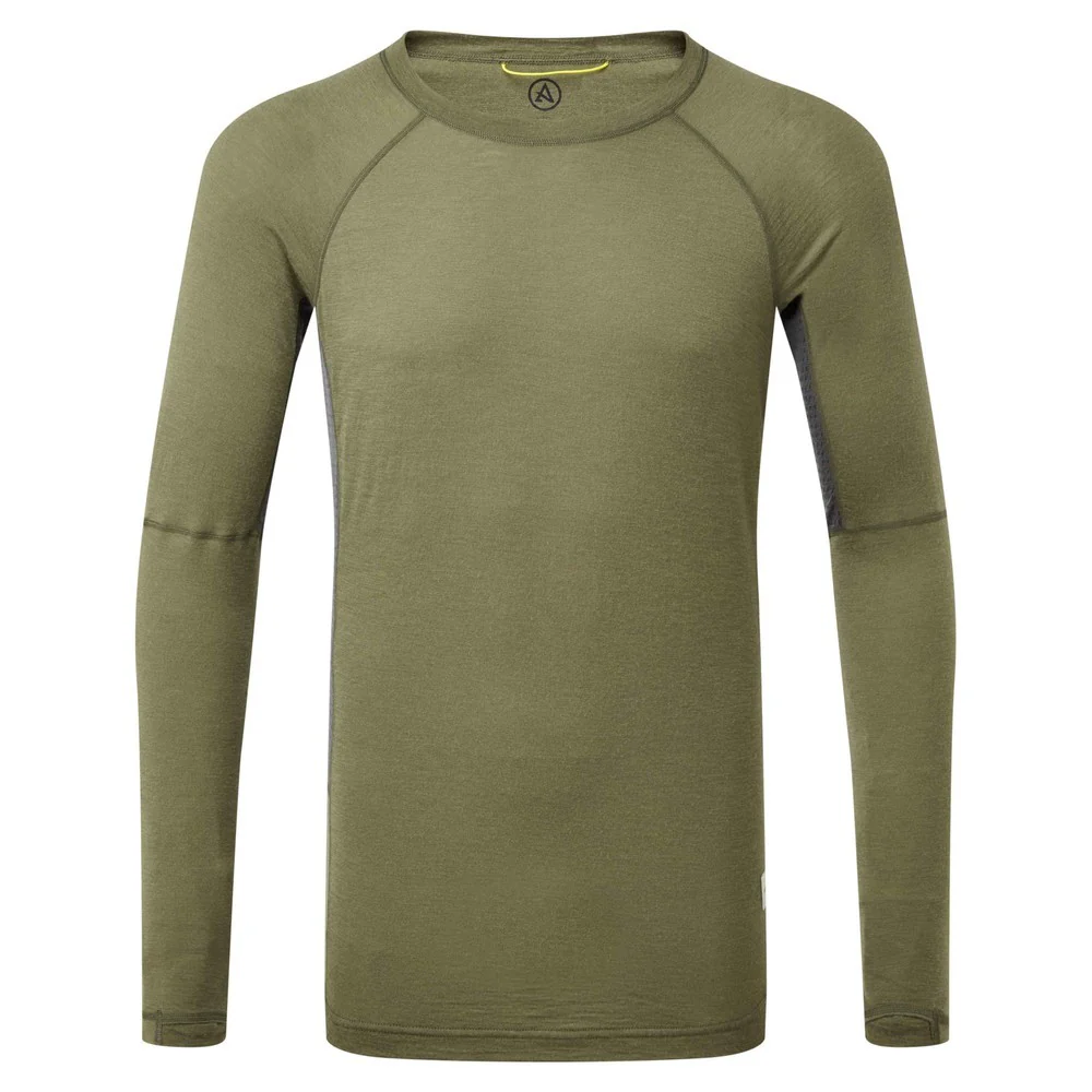 Boulder 125 Crew Long Sleeve Mens - Kalamata/Ash