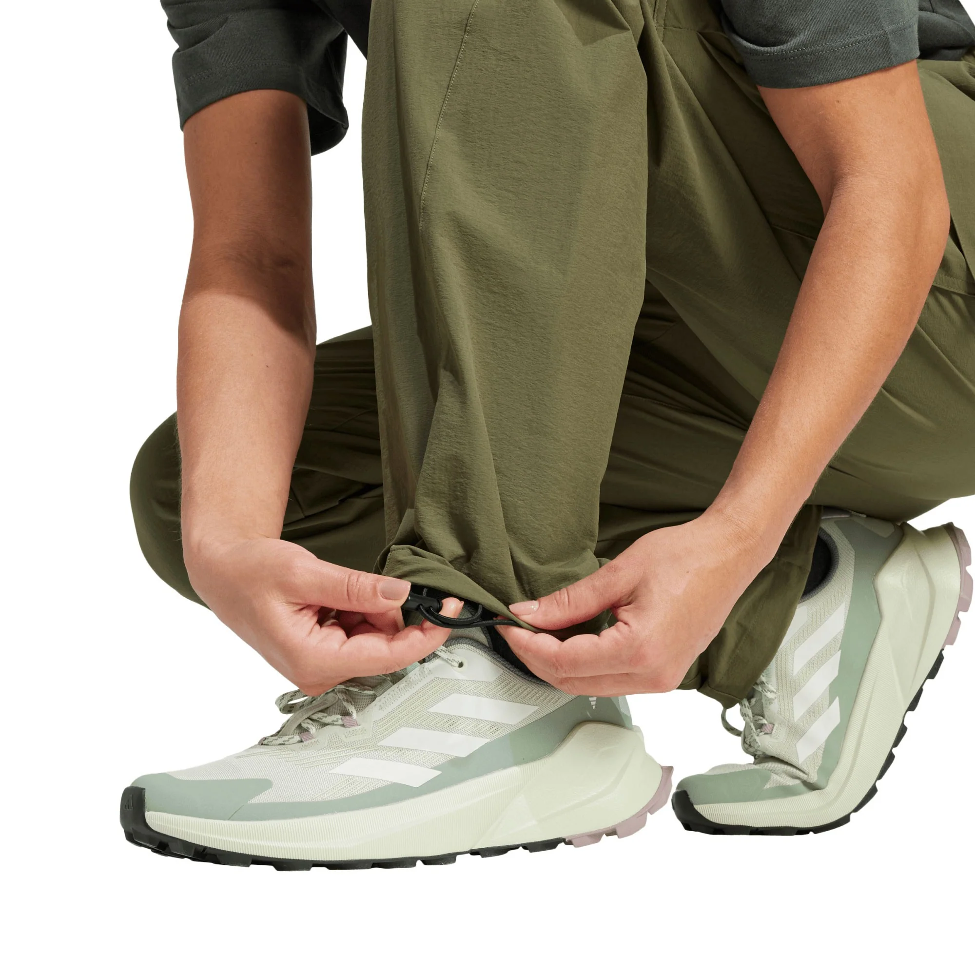 Cargo Pants Womens - Olive Strata - Image 4