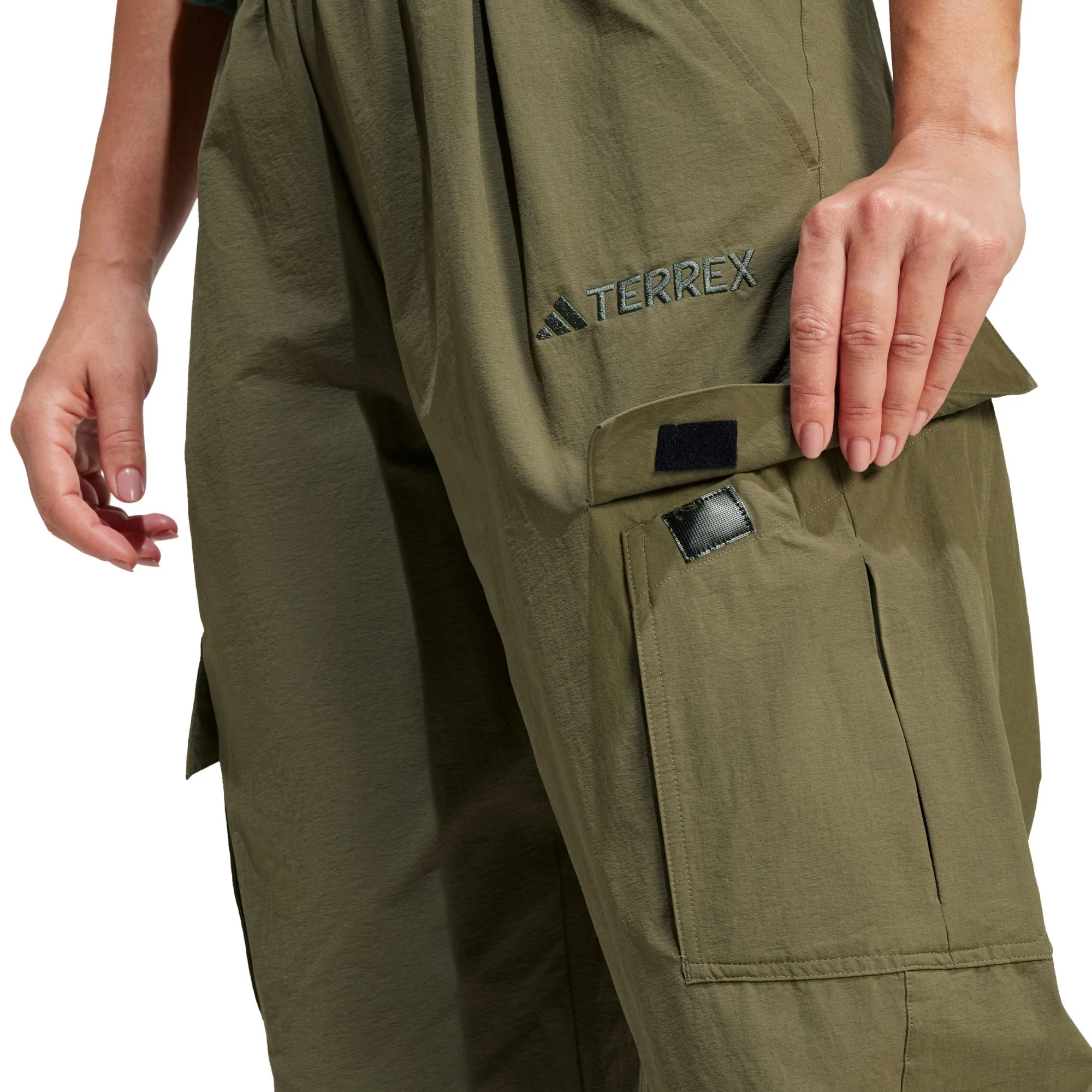 Cargo Pants Womens - Olive Strata - Image 5