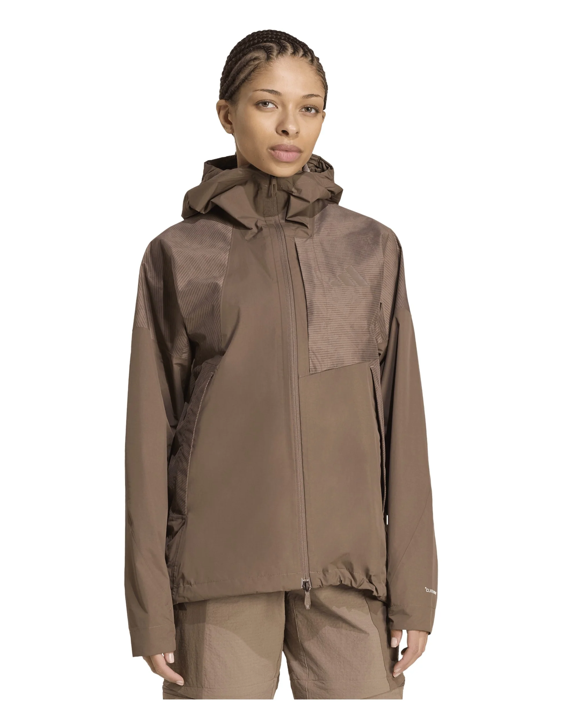 Experior Hybrid Primeknit Climaproof Jacket Womens - Trace Brown - Image 2