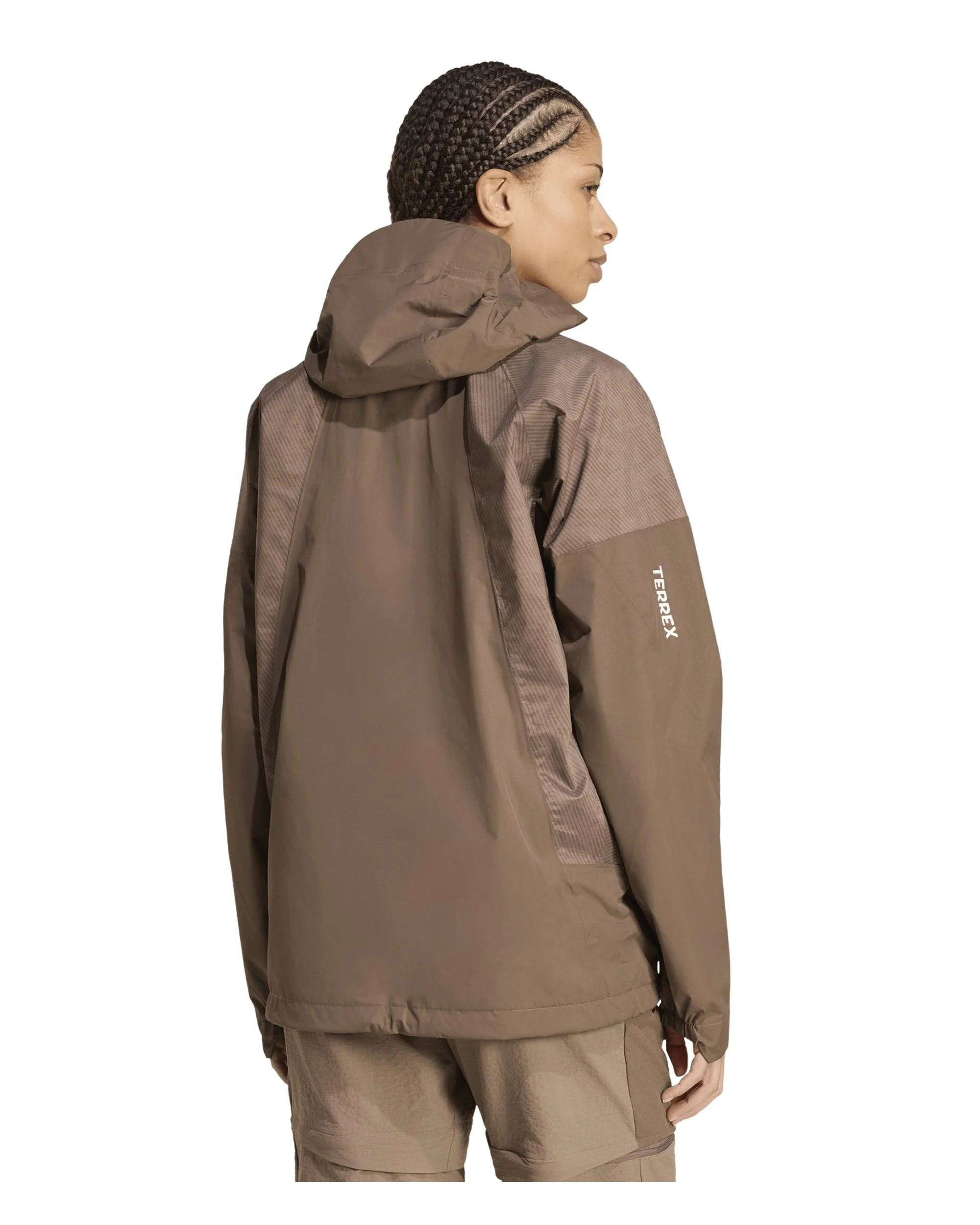Experior Hybrid Primeknit Climaproof Jacket Womens - Trace Brown - Image 3