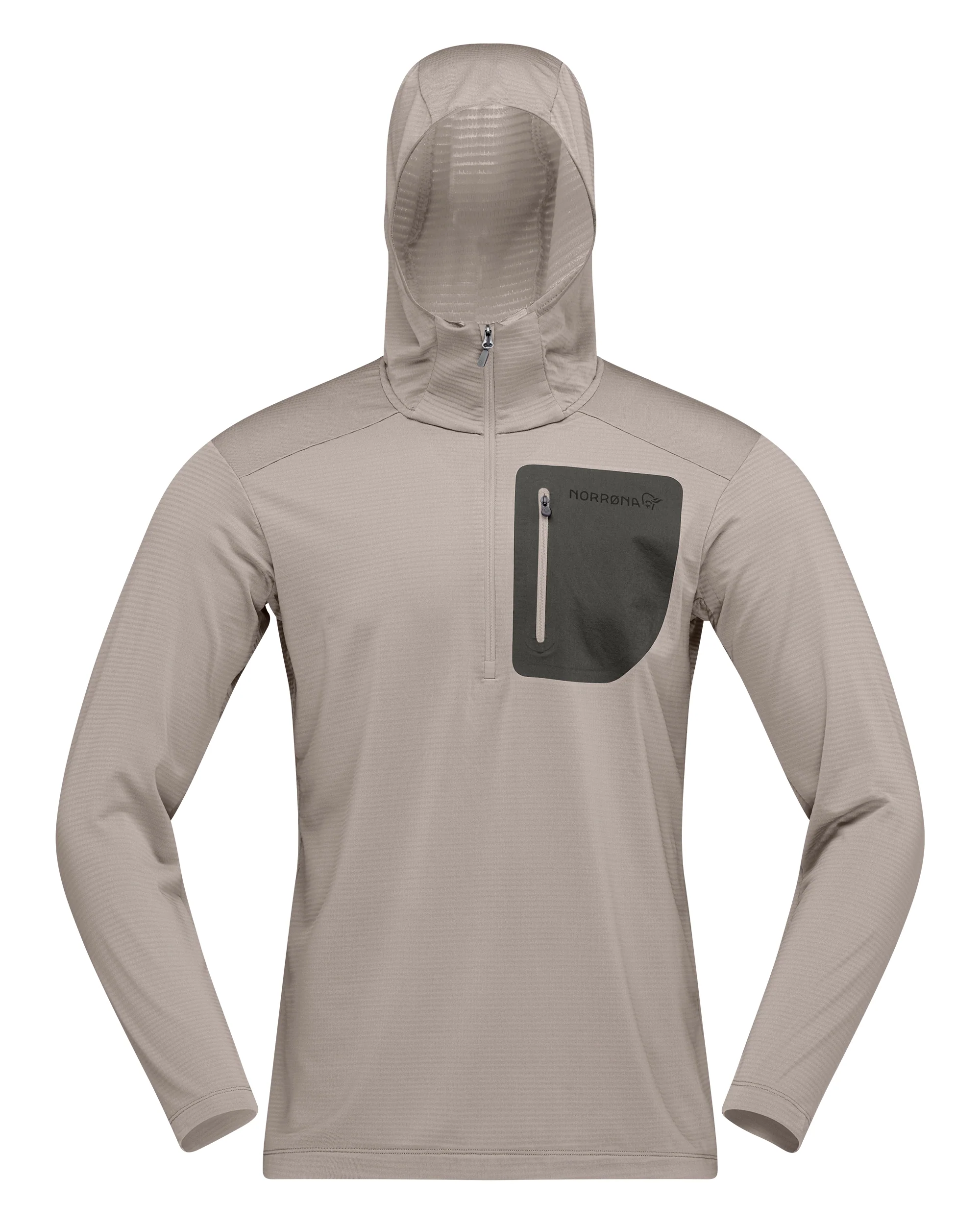 Falketind Warm1 Hood Mens - Winter Twig/Beluga