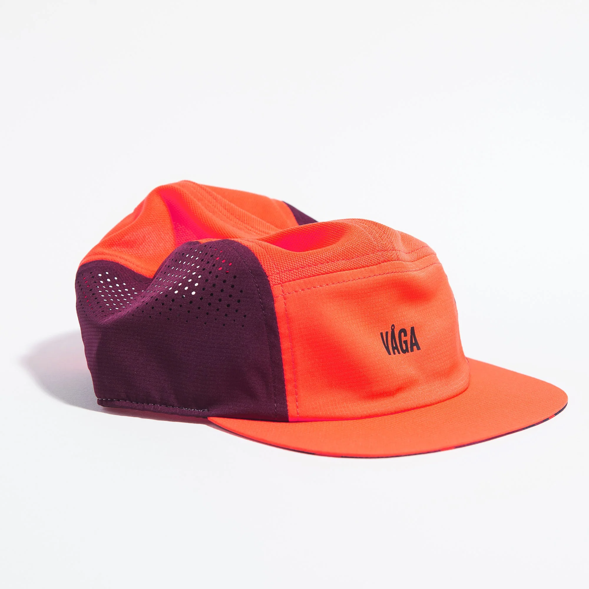 Feather Racing Cap - Neon Orange/Plum