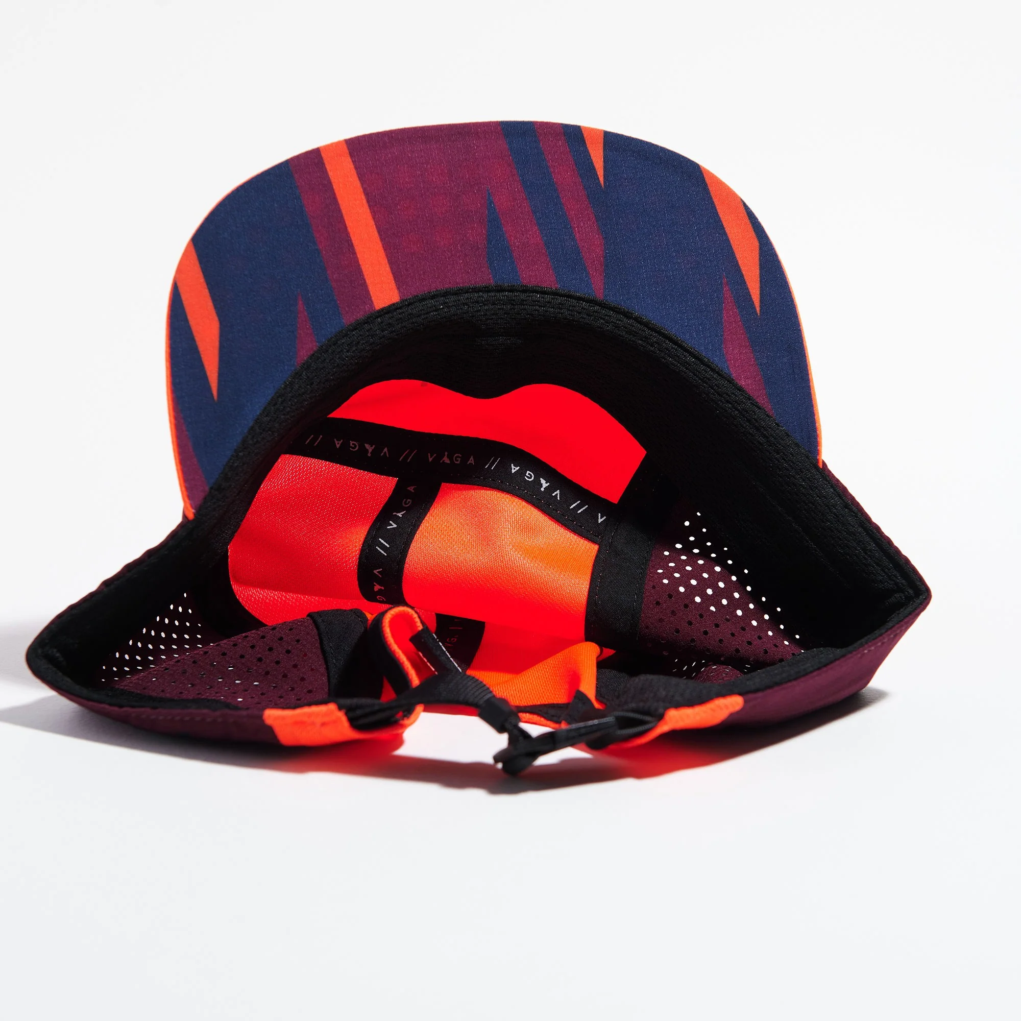Feather Racing Cap - Neon Orange/Plum - Image 2