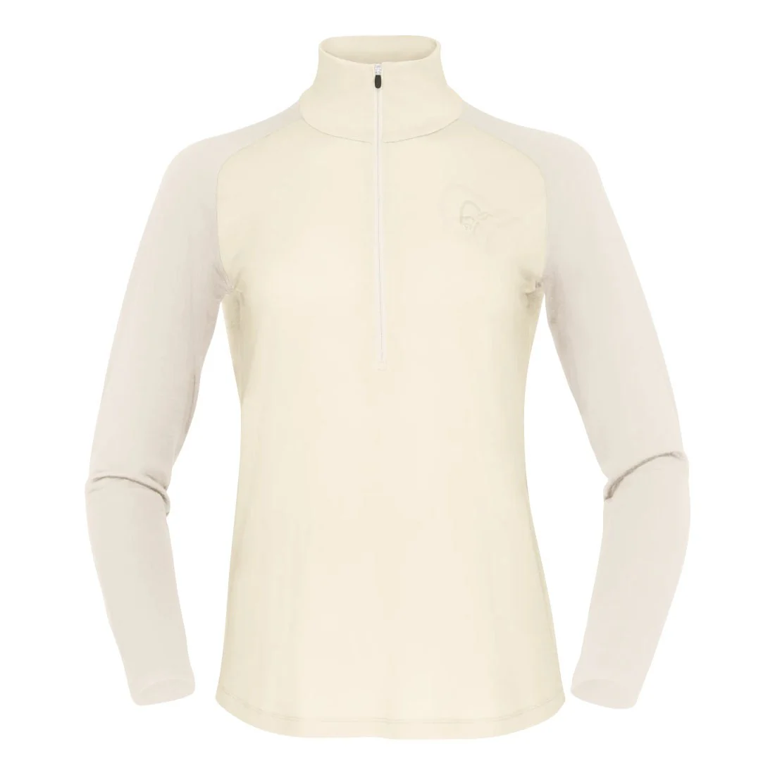Femund PureUll Zip Neck Womens - Whisper White