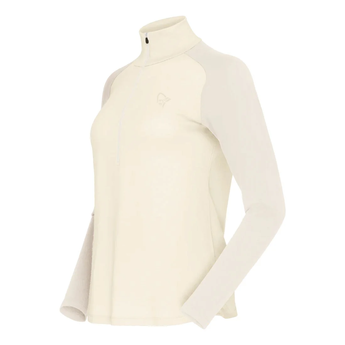 Femund PureUll Zip Neck Womens - Whisper White - Image 3