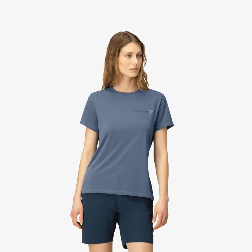 Femund Tech T-Shirt Womens - Vintage Indigo - Image 3