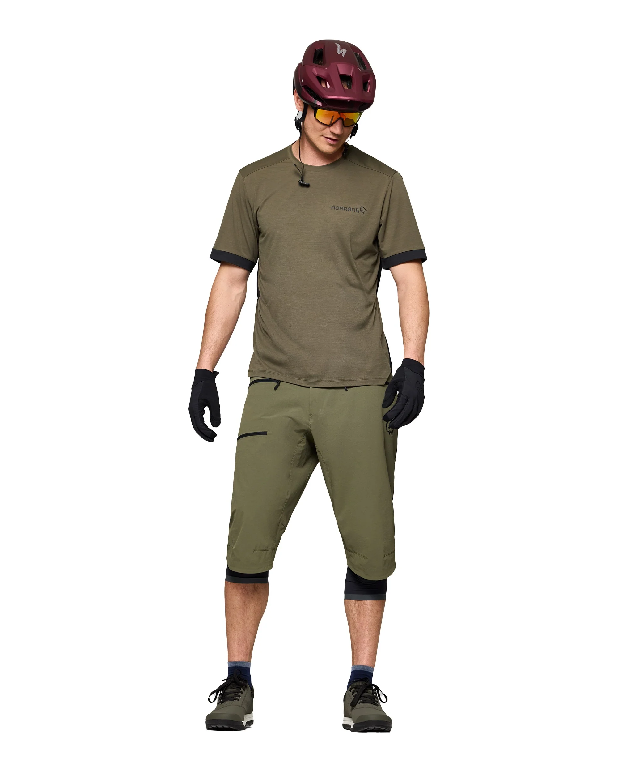 Fjora Equaliser T-Shirt Mens - Olive Night/Caviar Black