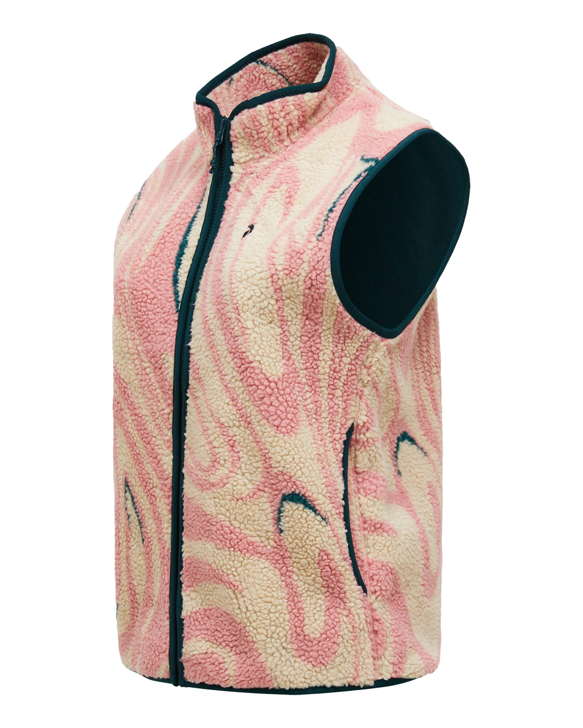 Graphic Pile Vest Womens - Topo Swirl - Image 3