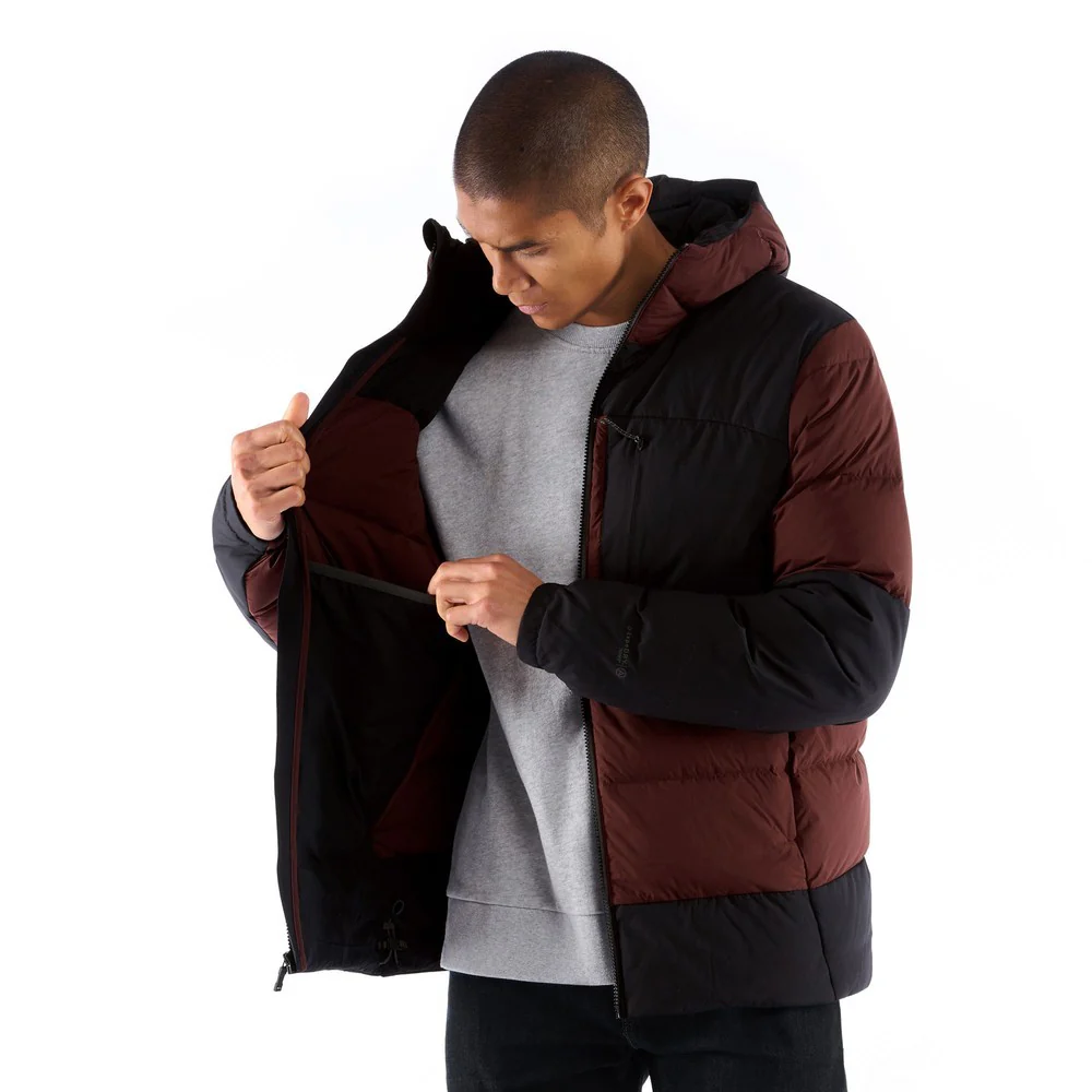 High-AF Down Stretch Parka Mens - Amaranth/Black - Image 3