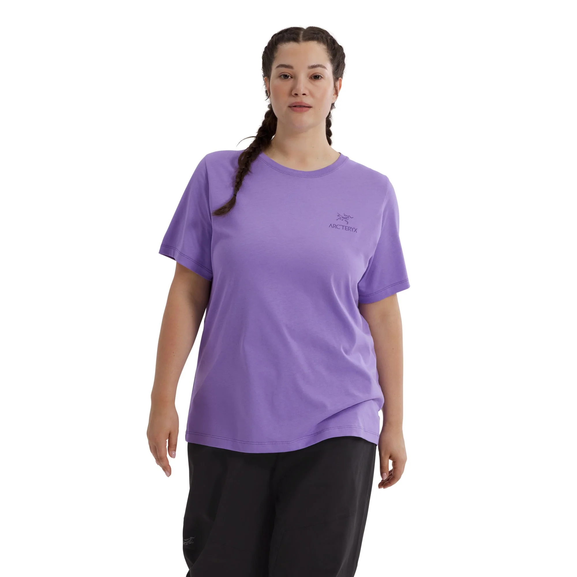 Kragg SL Cotton Emblem Crew SS Womens - Aster