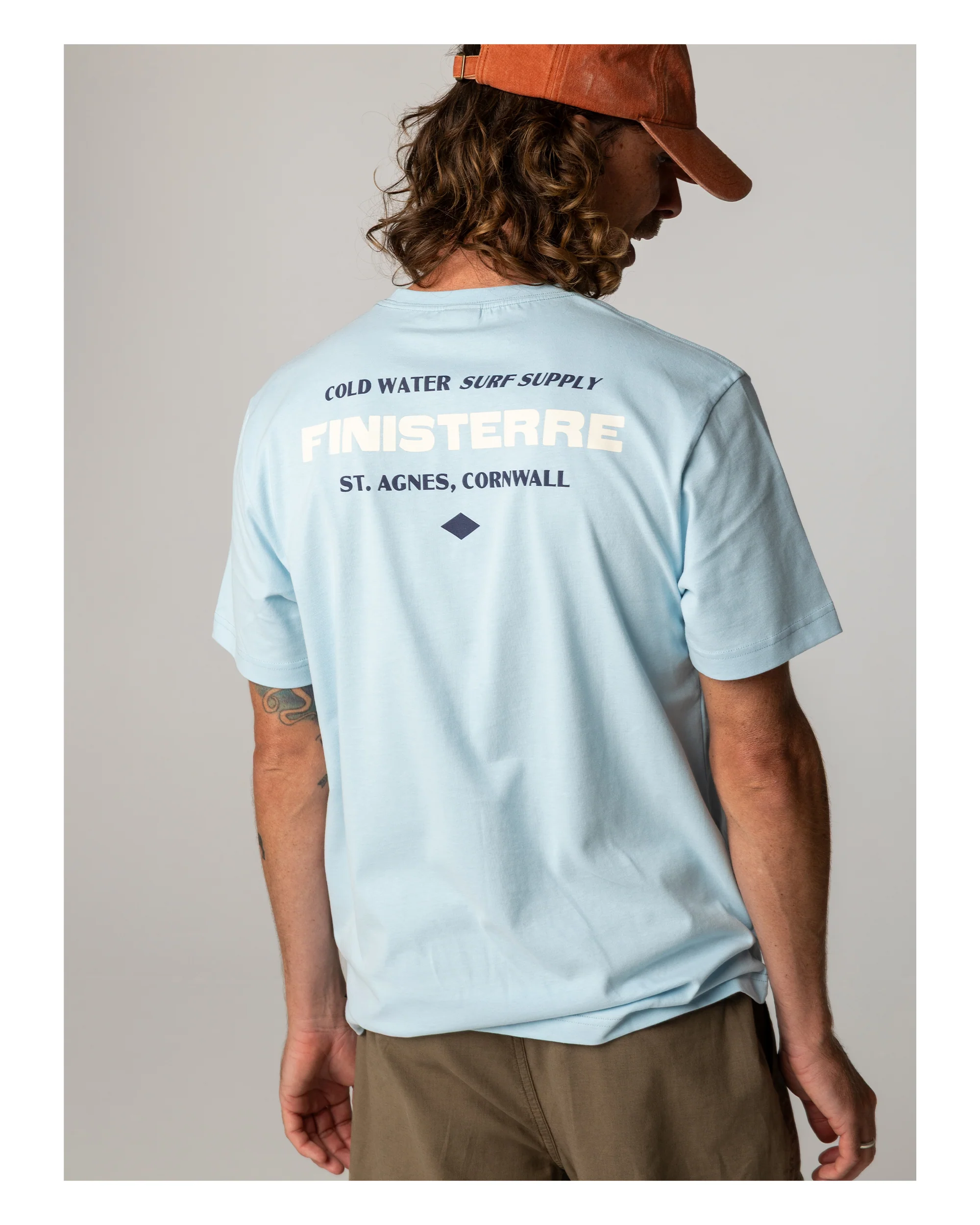 Letterpress SS Tee Mens - Sky - Image 5