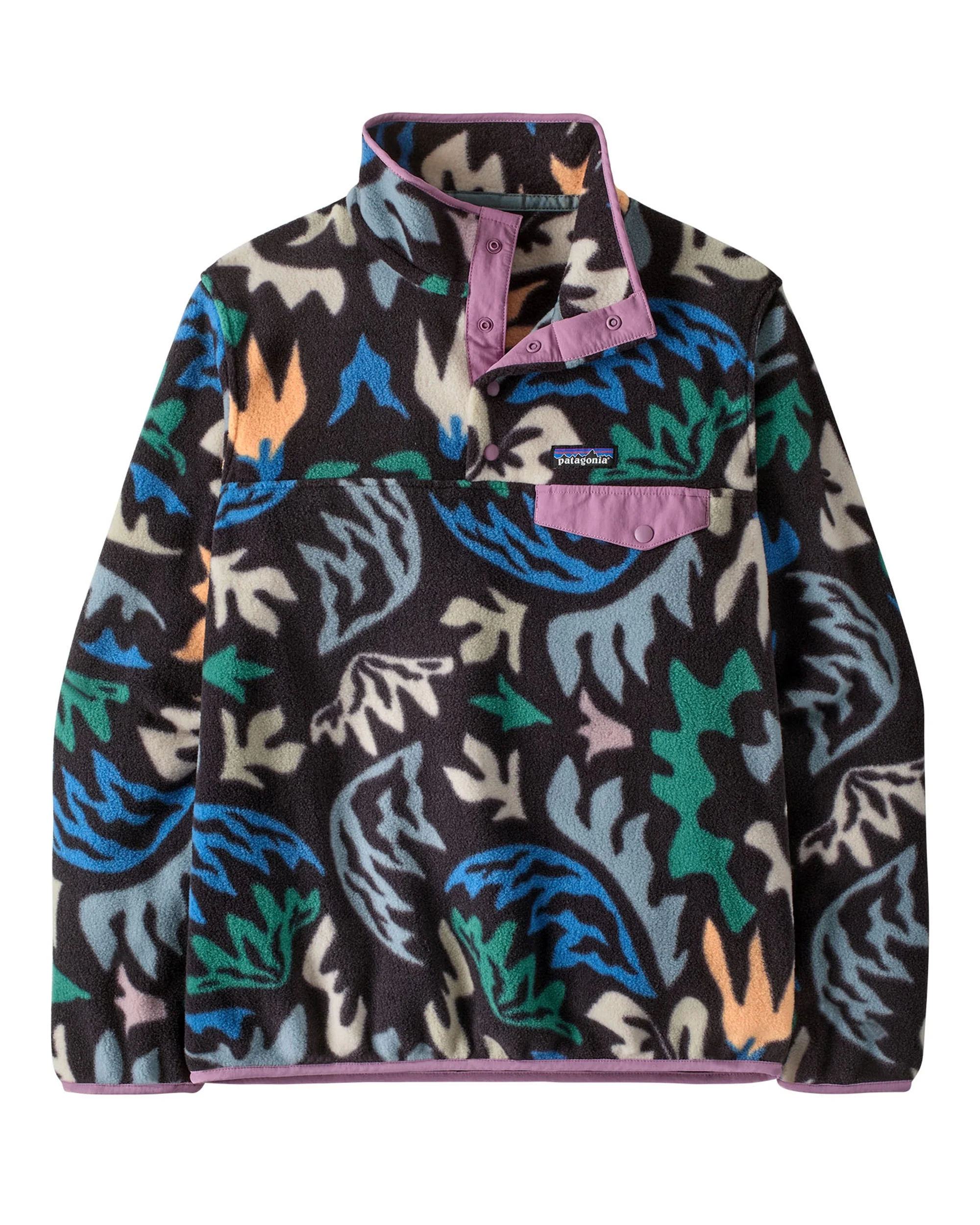 Lightweight Synchilla Snap-T Pullover Womens - Kaleido: Black