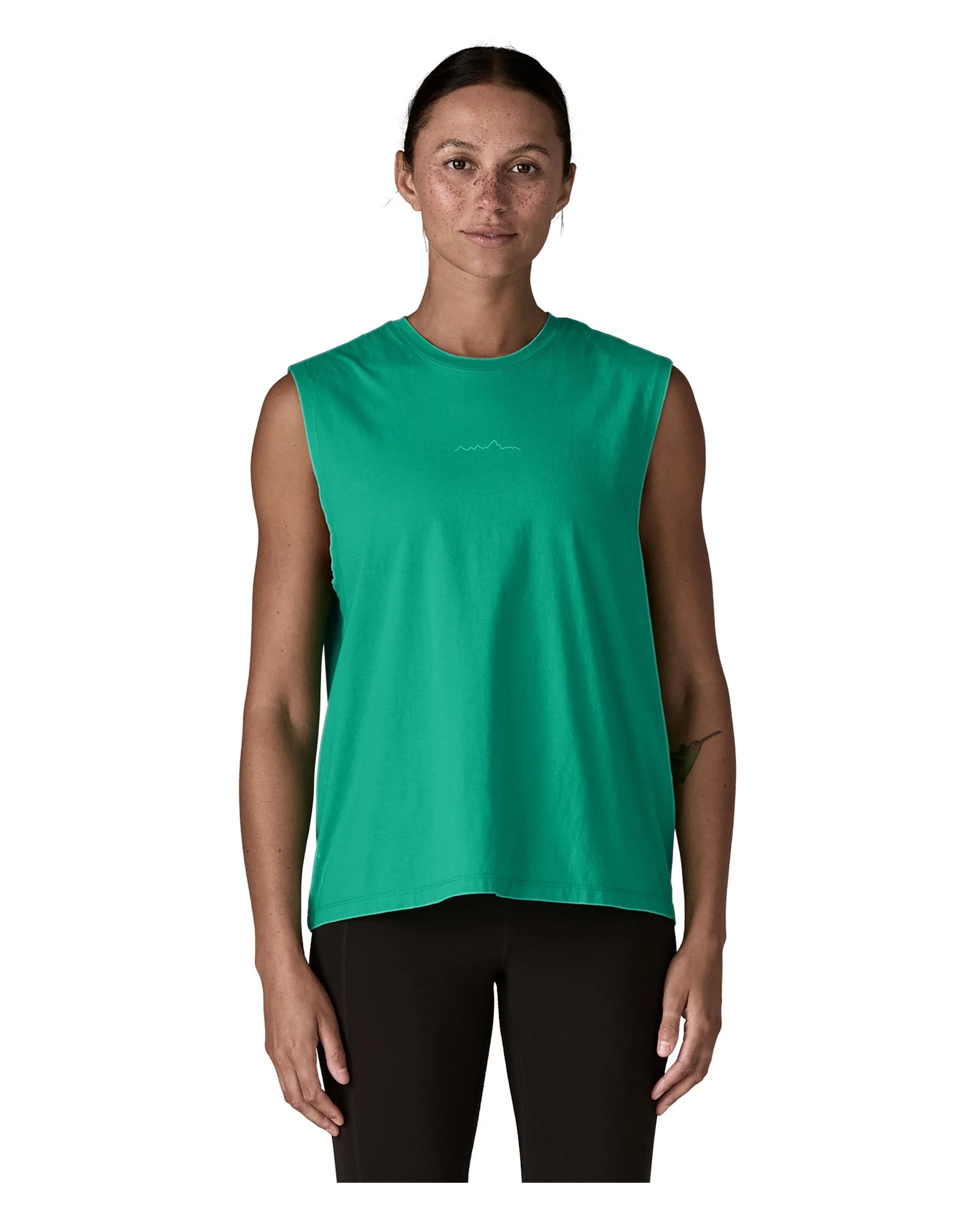 Multi-Pitch Boxy Tank - Aqua Stone - Image 2