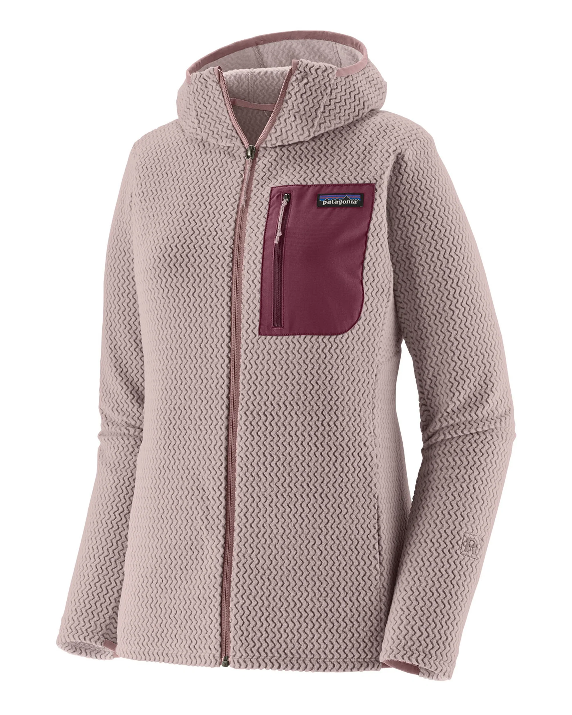 R1 Air Full-Zip Hoody Womens - Stingray Mauve