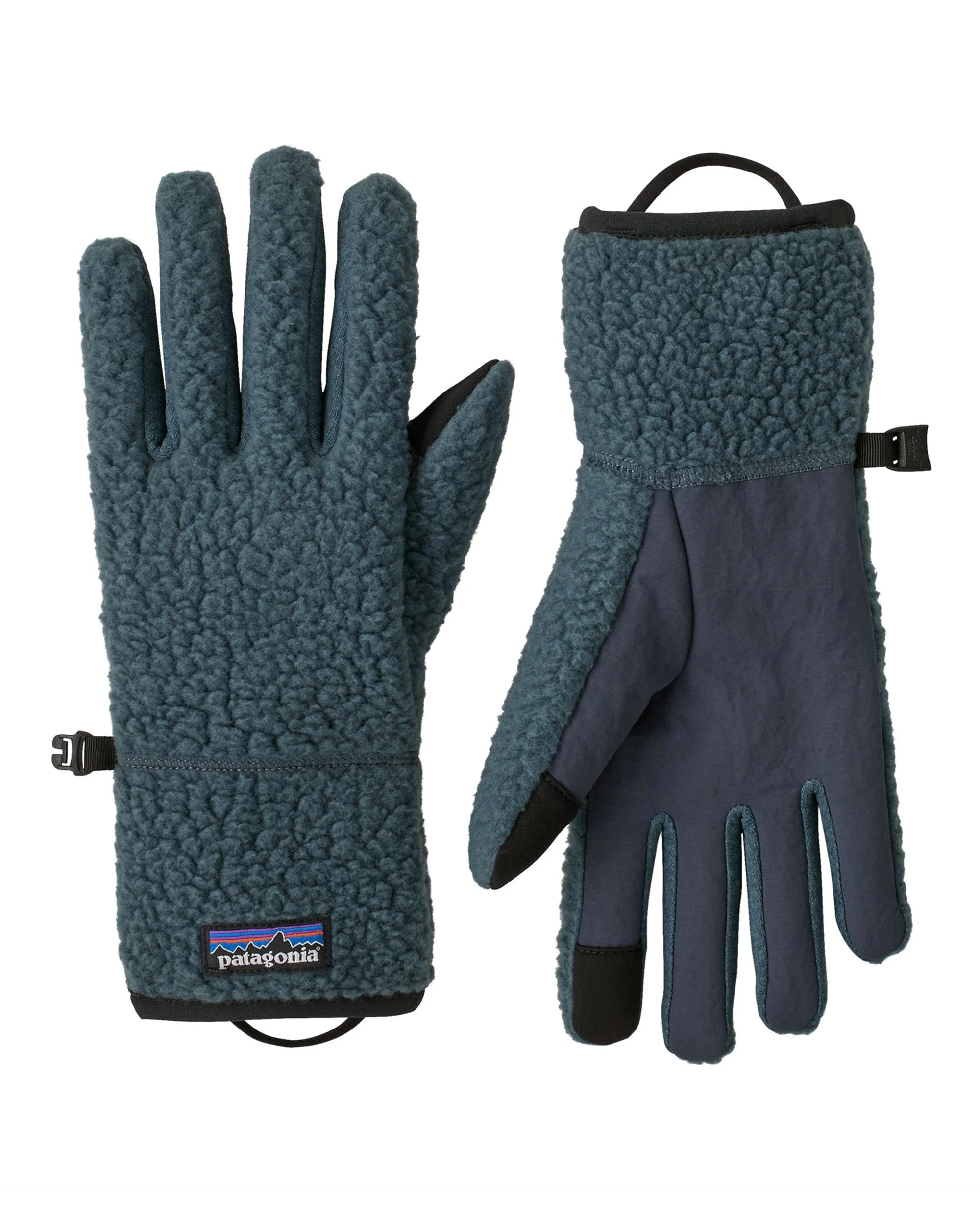 Retro Pile Gloves - Summit Blue