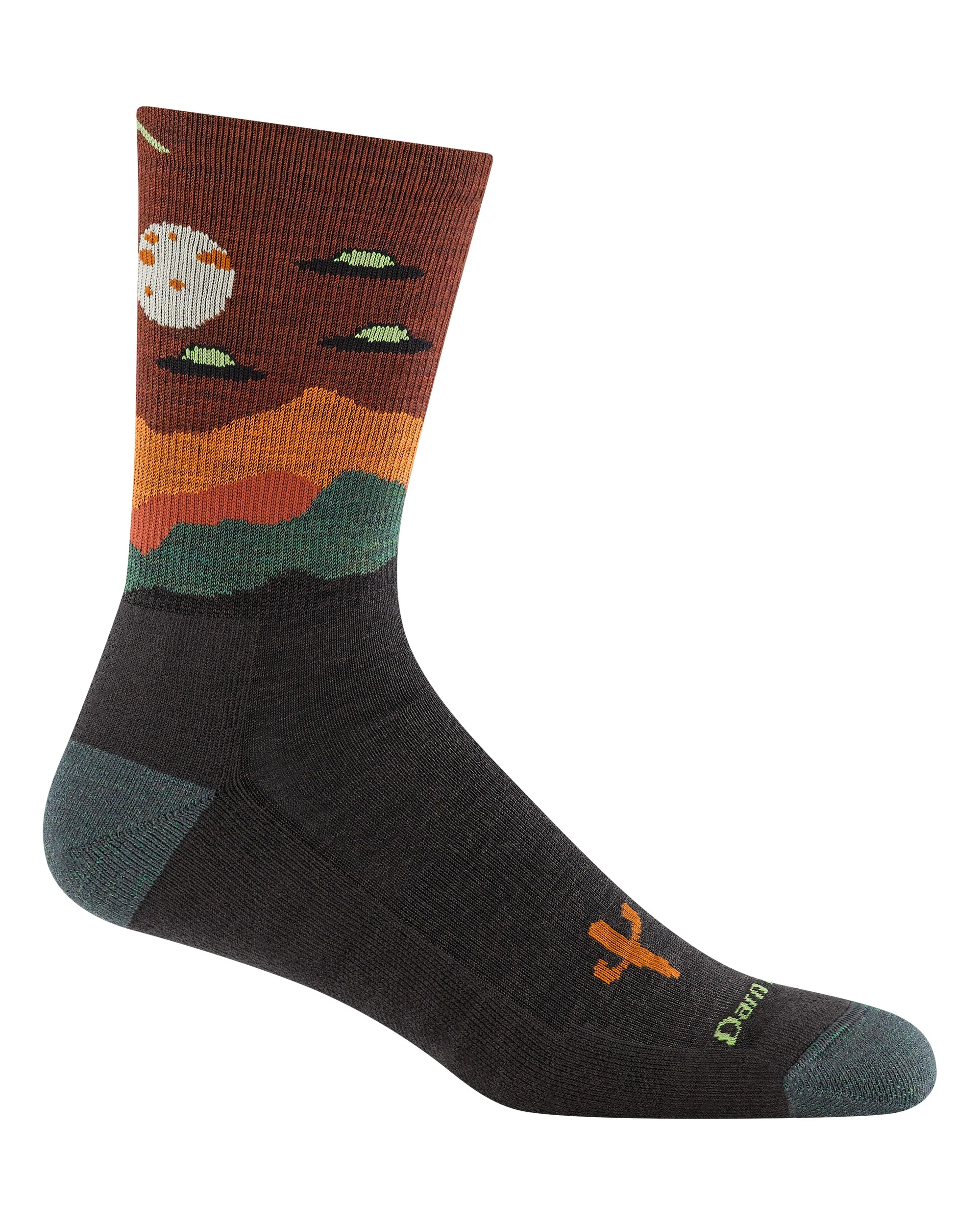 Spaced Out Micro Crew Lightweight Socks Mens - Walnut - Image 2