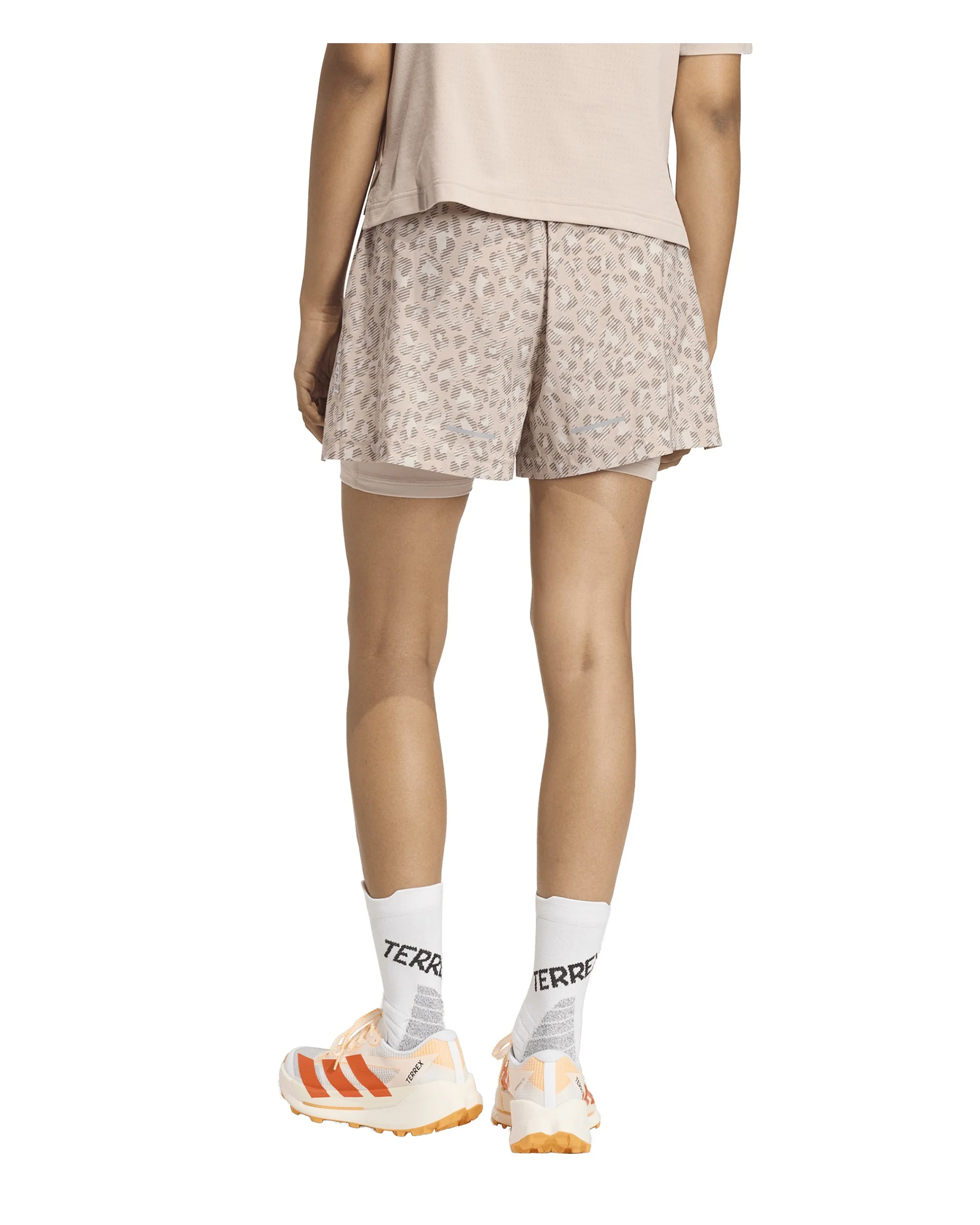 Xploric 2in1 Shorts All Over Print Womens - Wonder Alumina/Wonder Taupe/Trace Brown - Image 3