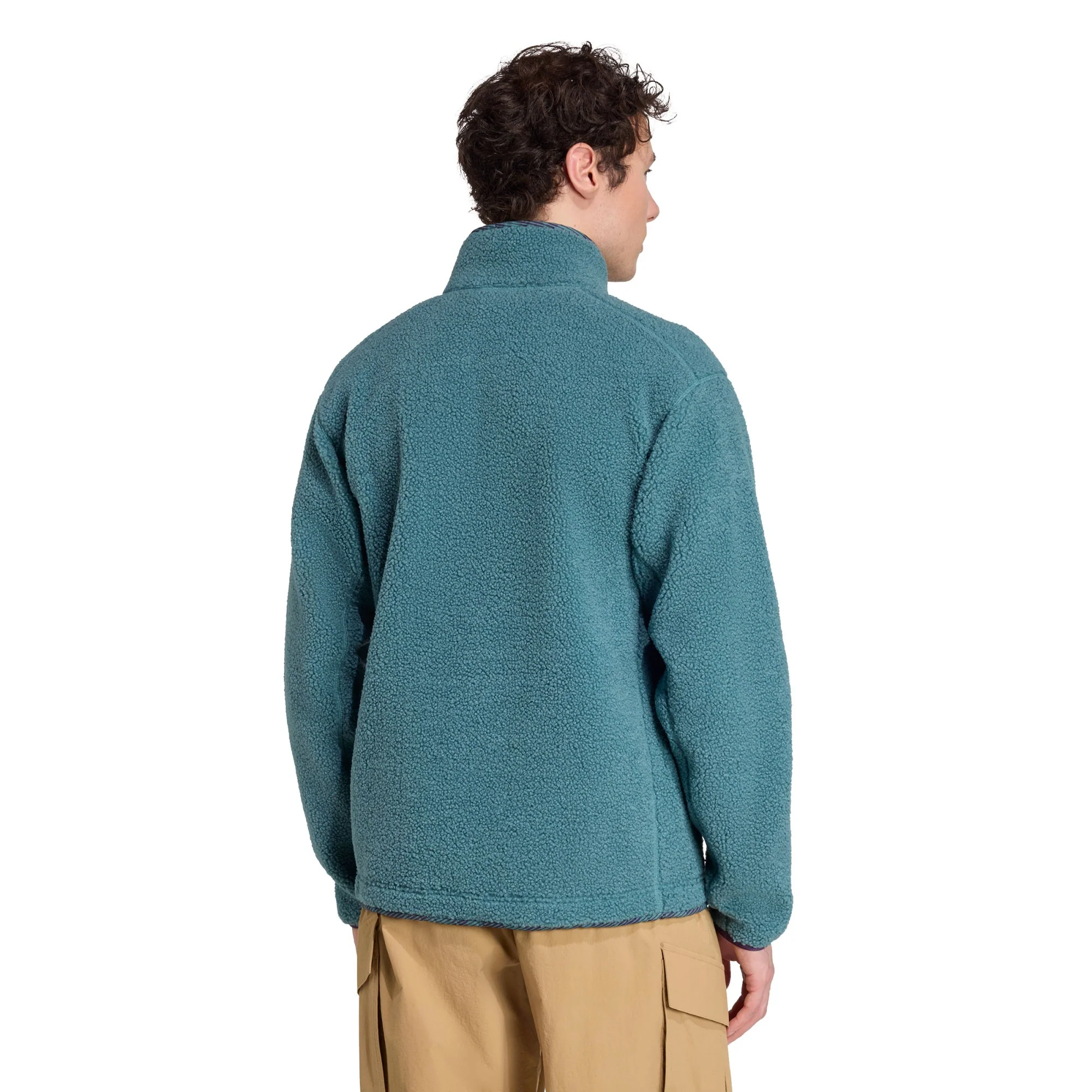 Xploric Pile Snap Fleece Mens - Preloved Teal - Image 3